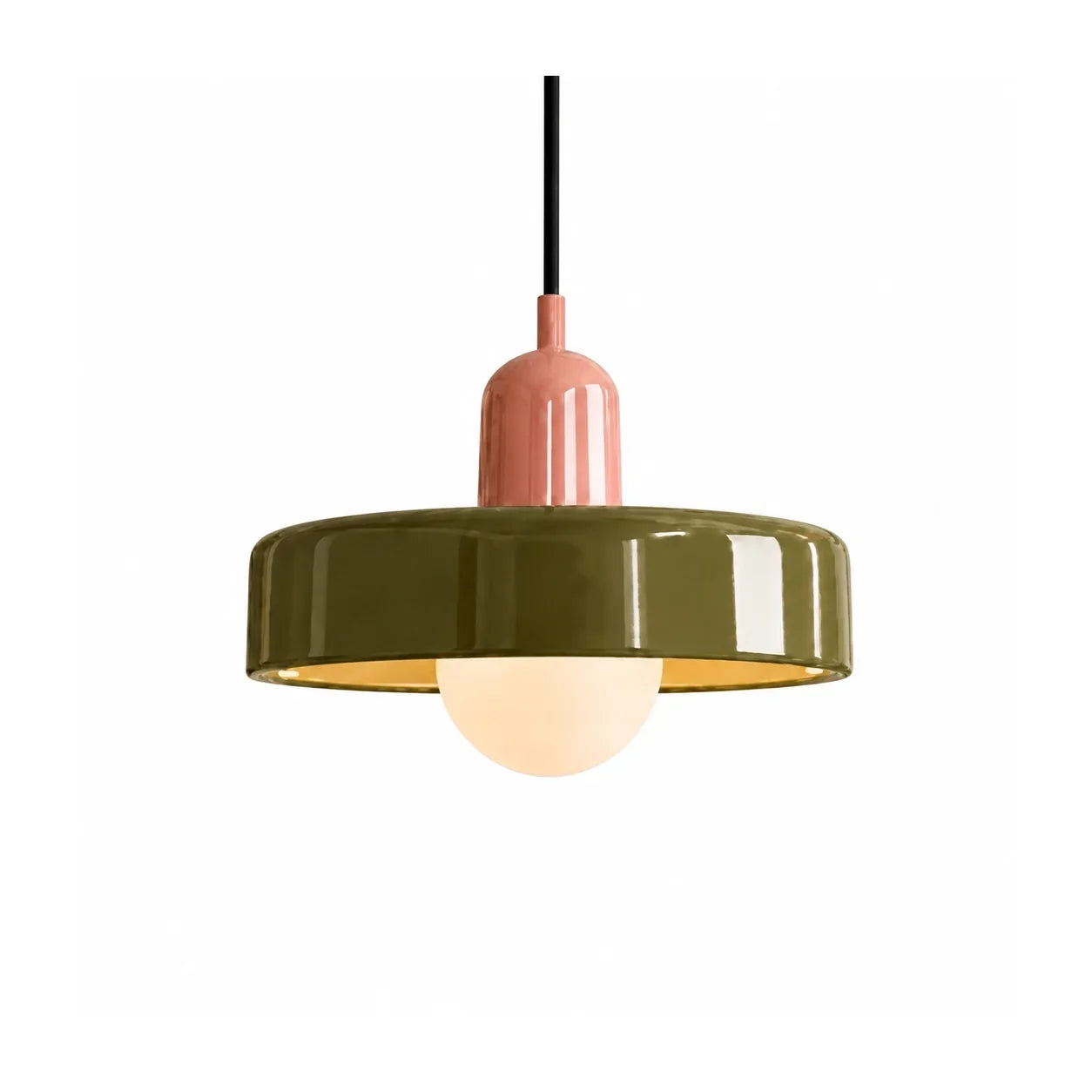 Suspension en verre avec abat-jour sphérique – luminaire décoratif à suspendre
