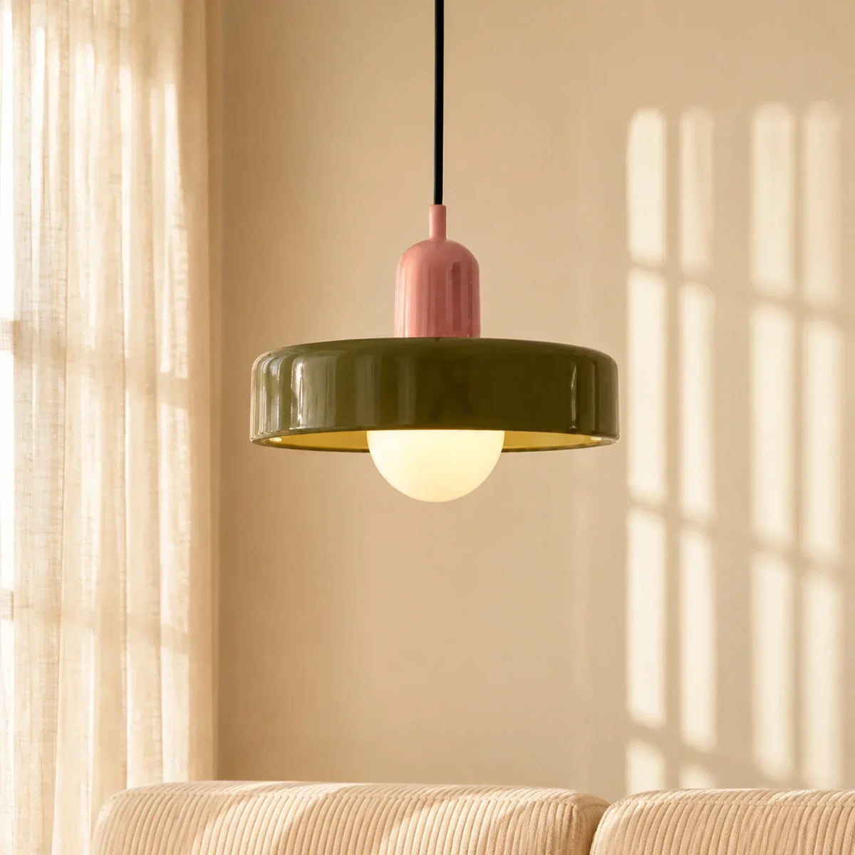 Suspension en verre avec abat-jour sphérique – luminaire décoratif à suspendre