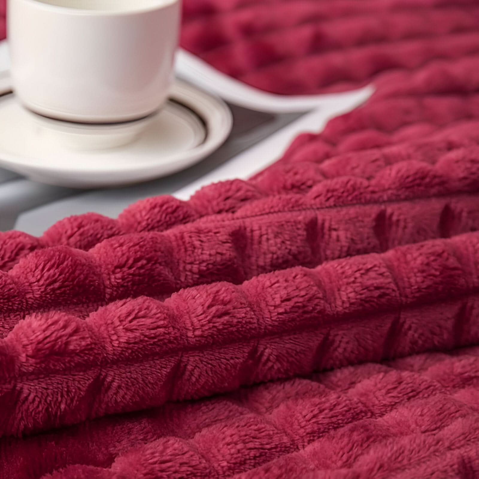 Couverture en polaire corail – ultra-douce et lavable en machine