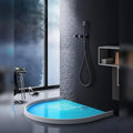 Barrière d'eau de douche flexible auto-adhésive pour sols secs