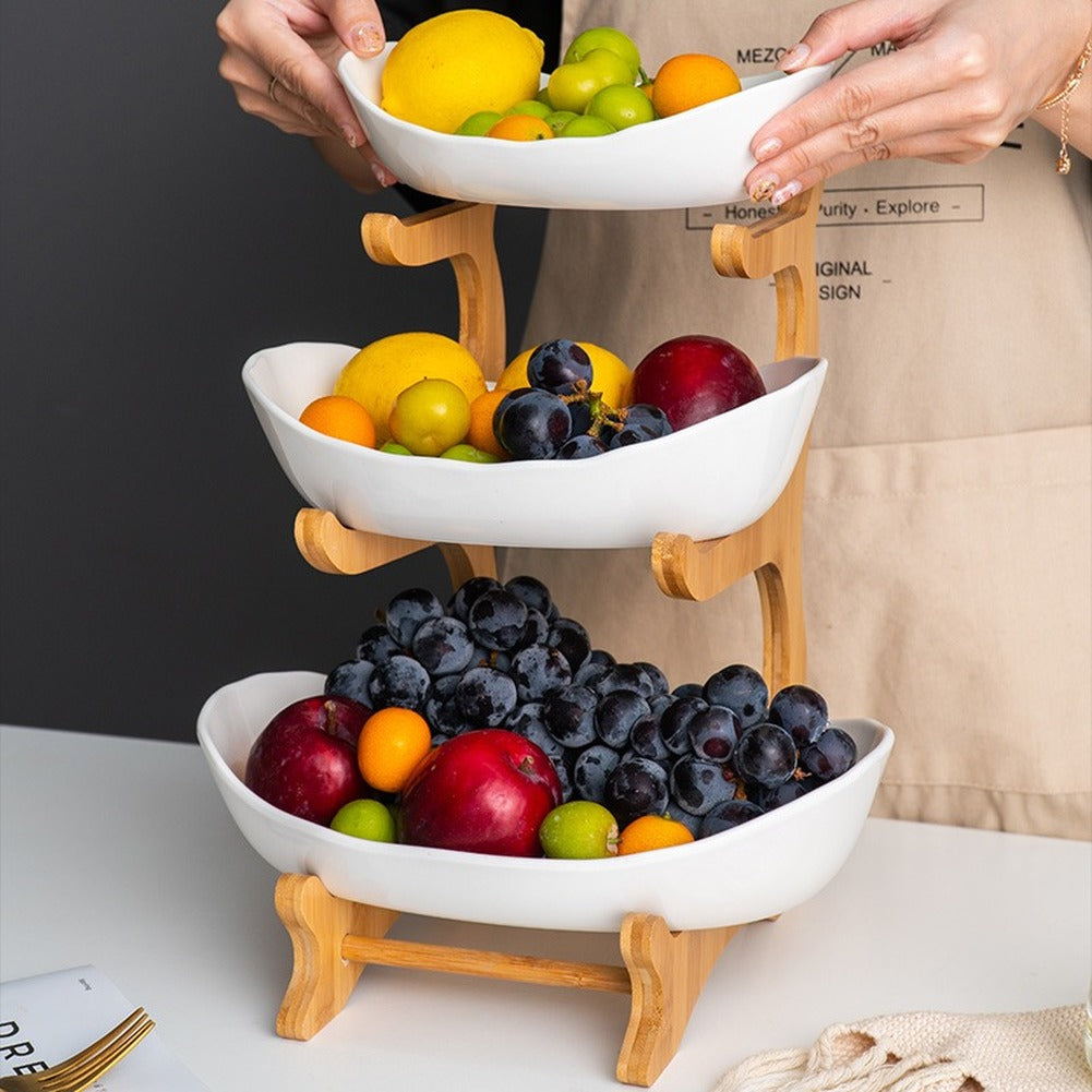 Panier à fruits empilable – étagère de service gain de place pour la cuisine