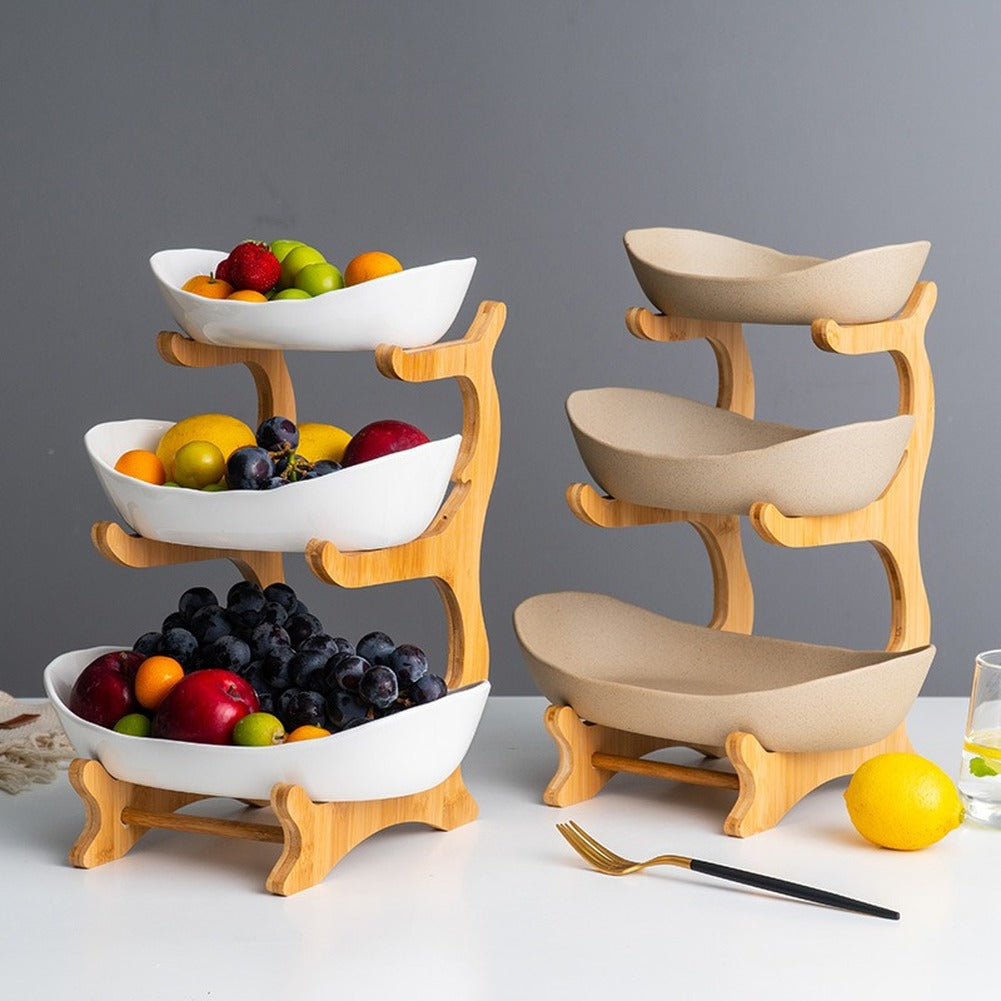 Panier à fruits empilable – étagère de service gain de place pour la cuisine