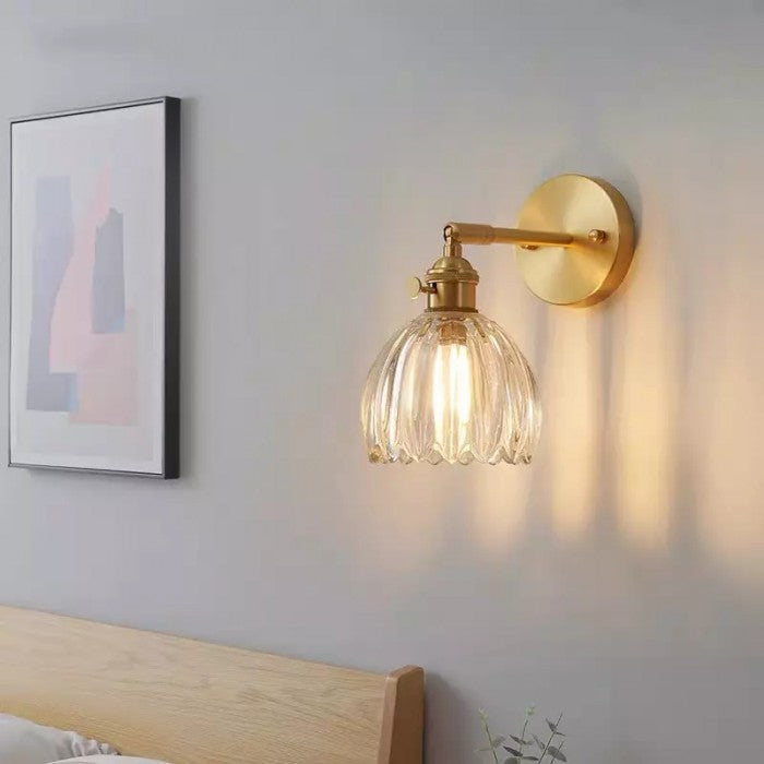 Applique Murale en Verre Lotus – Luminaire Mural Décoratif au Design Floral