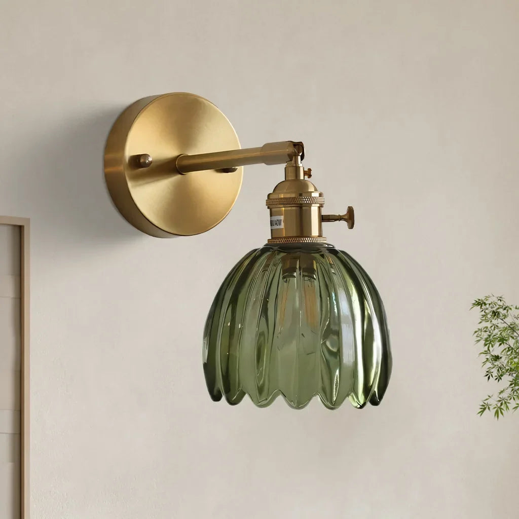 Applique Murale en Verre Lotus – Luminaire Mural Décoratif au Design Floral