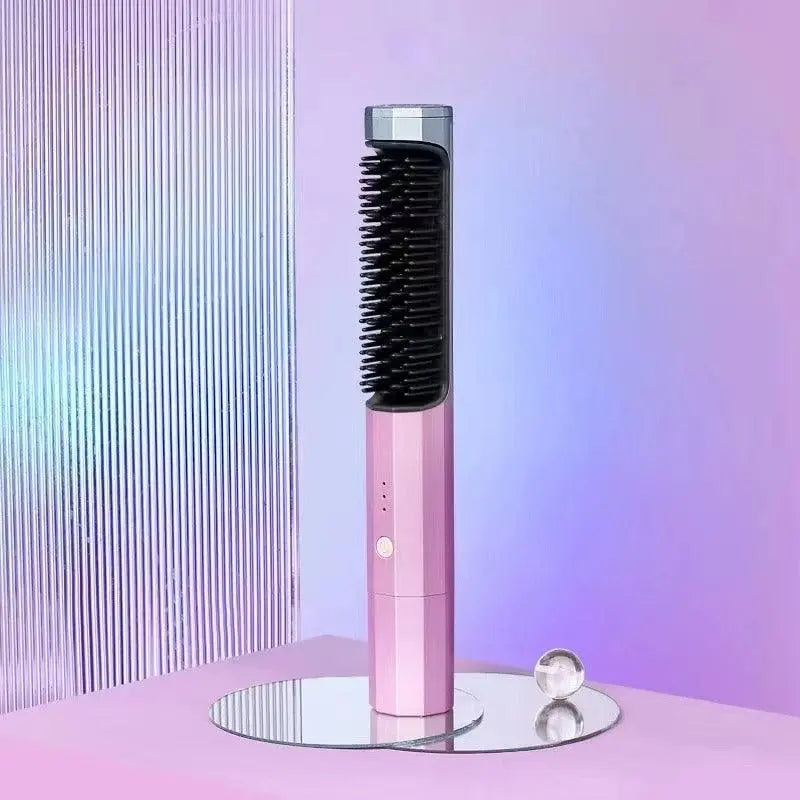 Brosse Lissante Sans Fil à Ions Négatifs pour Cheveux Brillants et