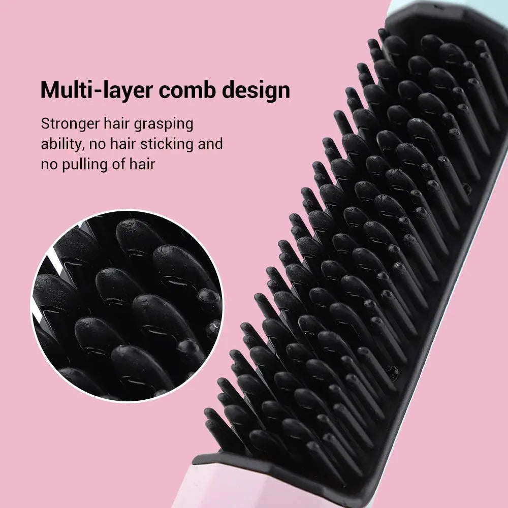 Brosse Lissante Sans Fil Portable – Technologie Ionique 3 Températures