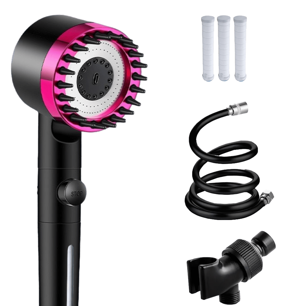 Pommeau de douche massant avec plusieurs modes de jet pour une douche relaxante