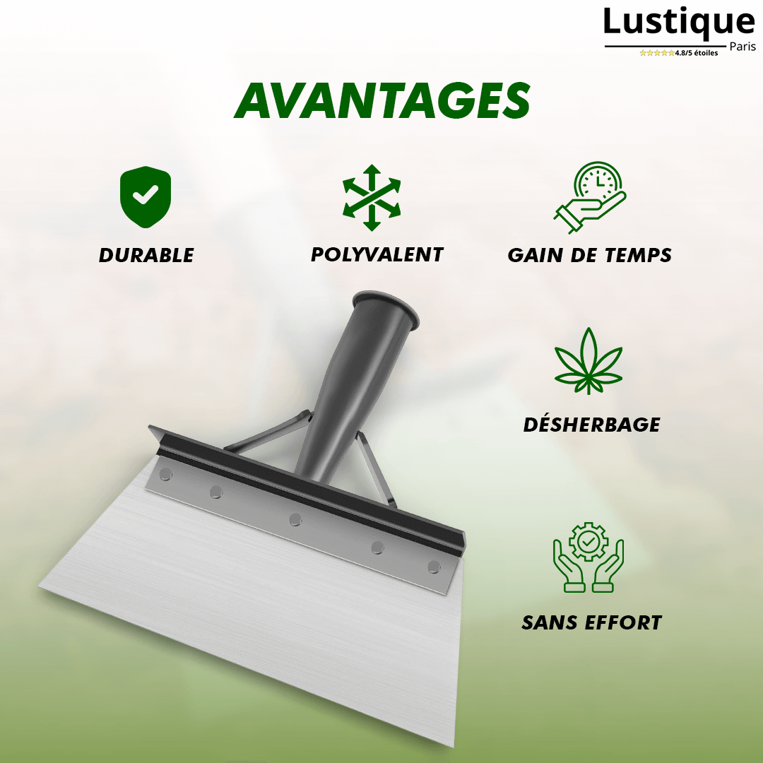 Désherbeur Manuel en Acier pour Mauvaises Herbes et Broussailles