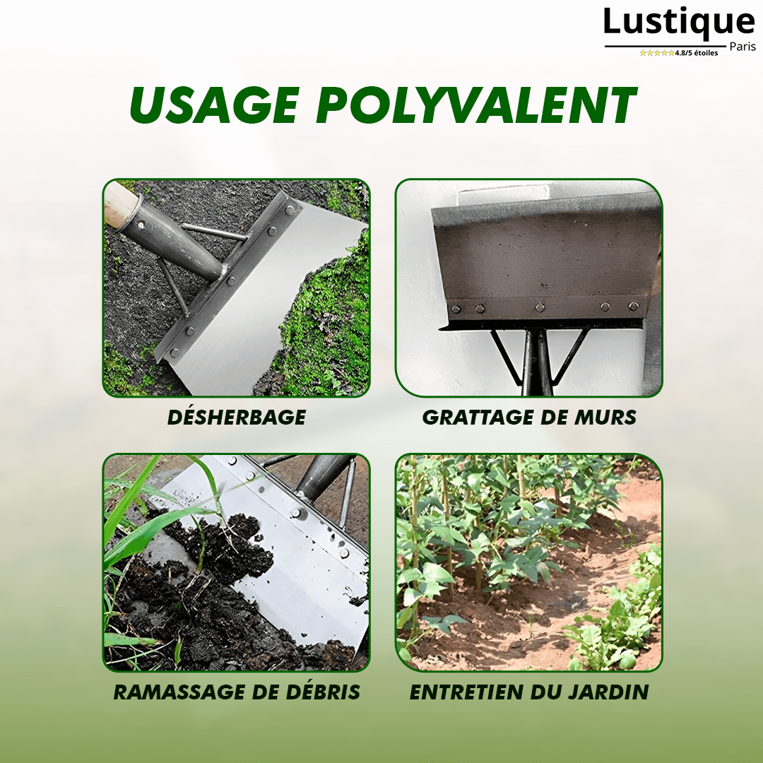Désherbeur Manuel en Acier pour Mauvaises Herbes et Broussailles