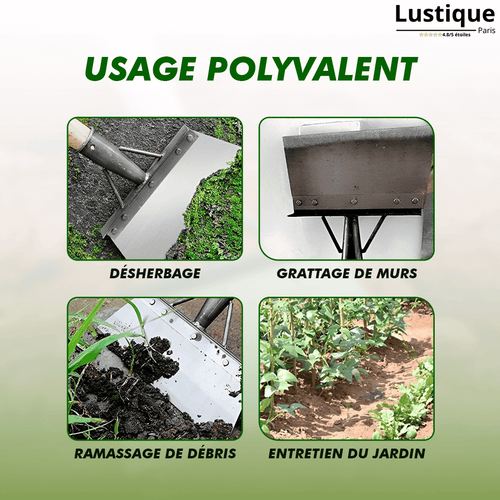 Désherbeur Manuel en Acier pour Mauvaises Herbes et Broussailles