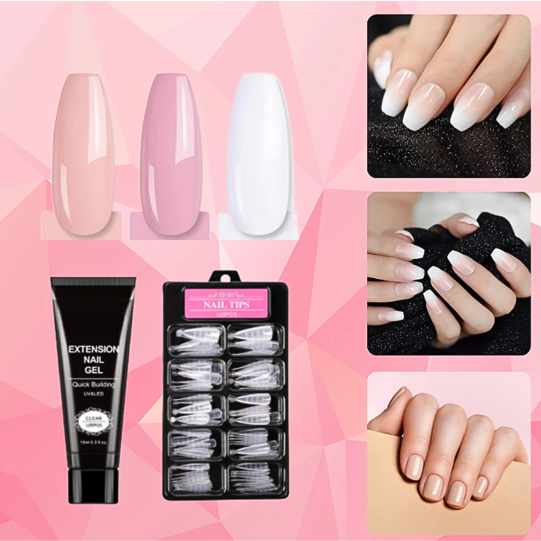 Kit d'Extension d'Ongles en Gel à Séchage Rapide Sans Lampe UV
