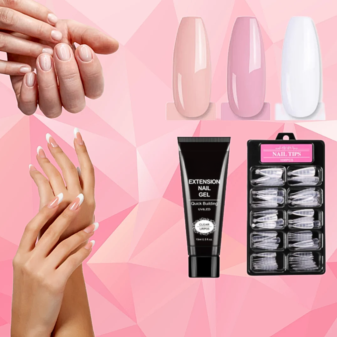 Kit d'Extension d'Ongles en Gel à Séchage Rapide Sans Lampe UV