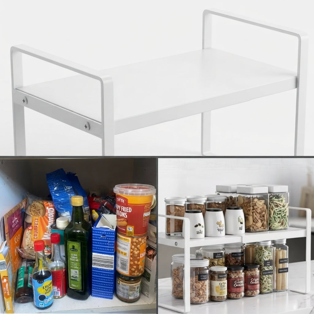 Organiseur de cuisine en métal – Étagère pour épices et bocaux
