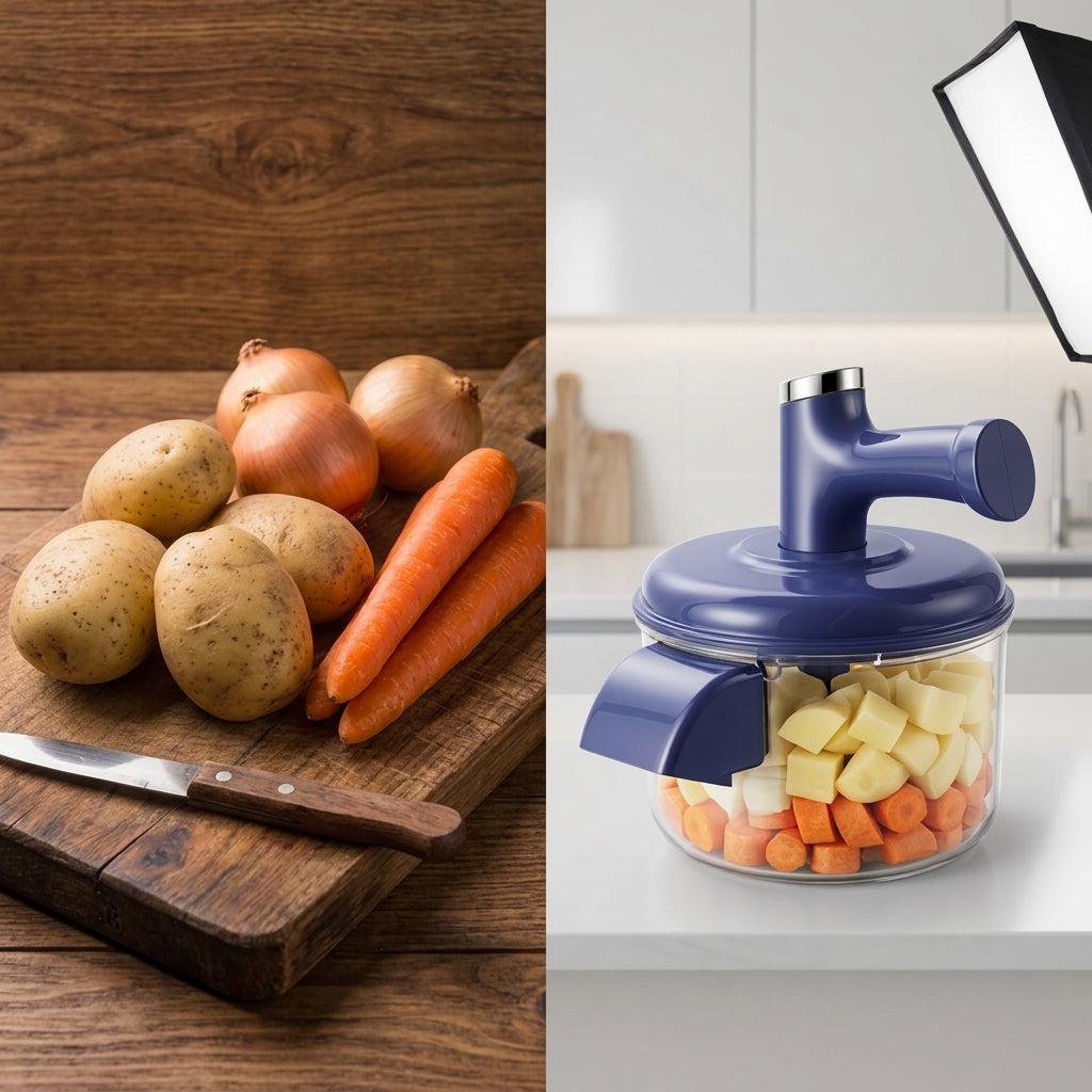 Éplucheur électrique de fruits avec fonction mixeur – Appareil de cuisine 2-en-1