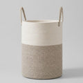 Panier à linge tressé en coton 58 litres – pliable et gain de place
