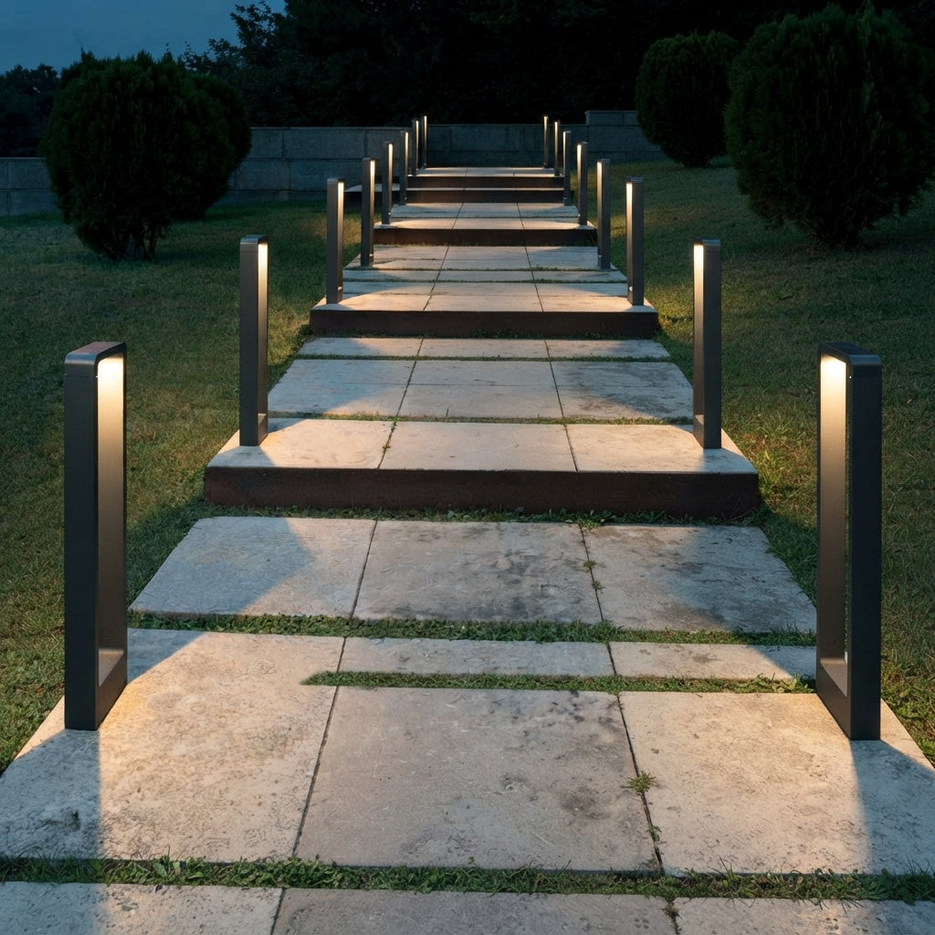 Borne lumineuse de jardin en aluminium – Éclairage de chemin extérieur