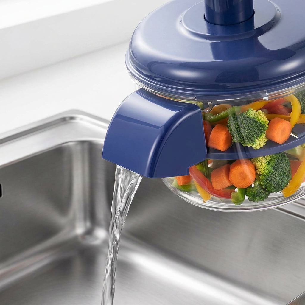 Éplucheur électrique de fruits avec fonction mixeur – Appareil de cuisine 2-en-1