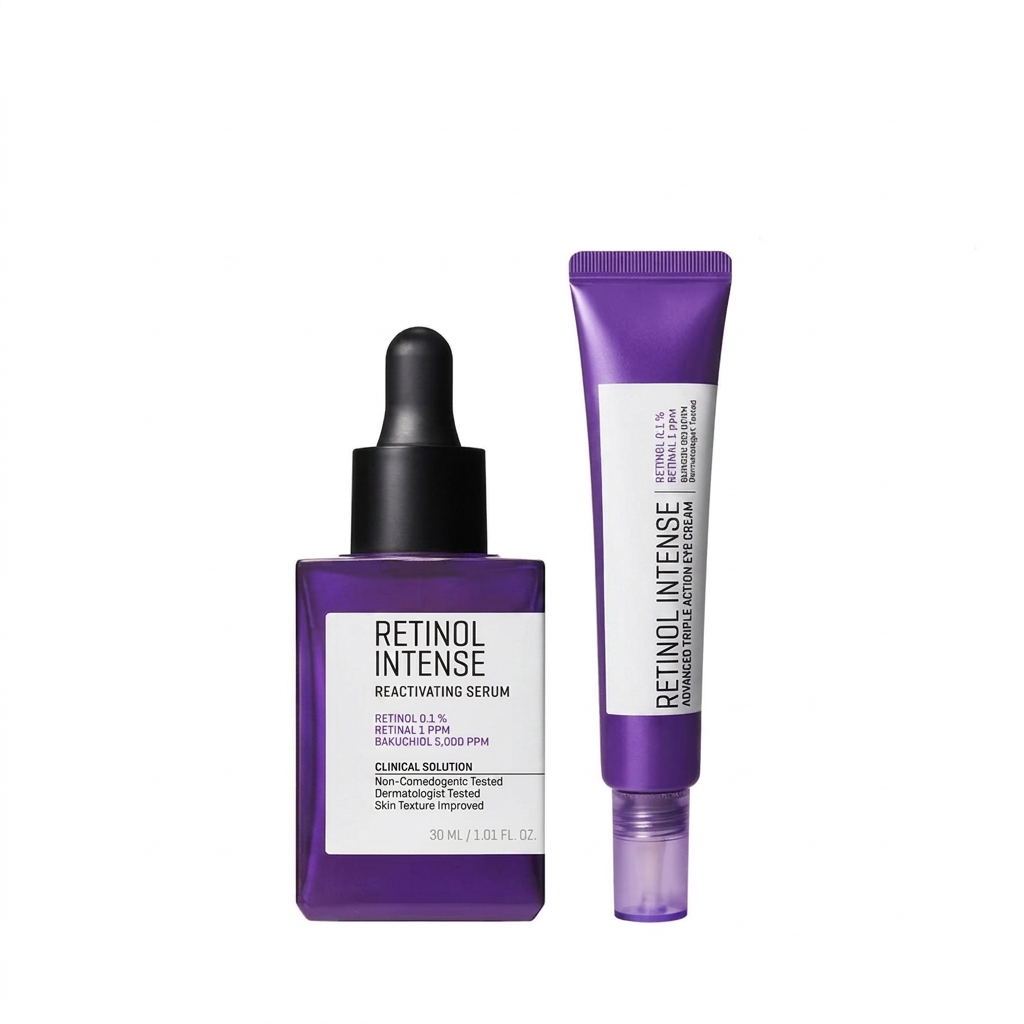 Duo Sérum Rétinol et Crème Contour des Yeux – Soin Hydratant Anti-Âge