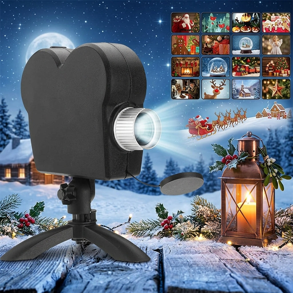 Projecteur Halloween avec 12 vidéos effrayantes, trépied et écran