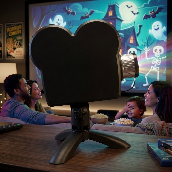 Projecteur Halloween avec 12 vidéos effrayantes, trépied et écran