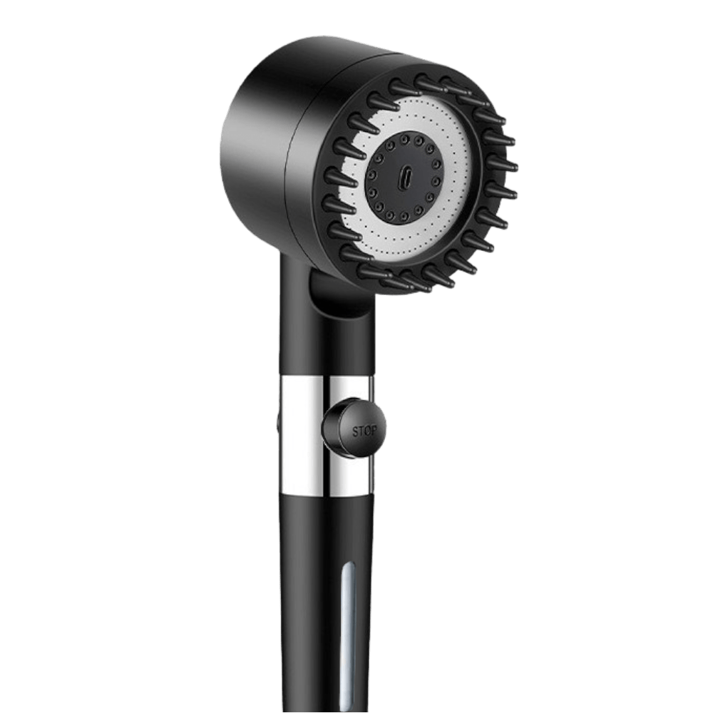 Pommeau de douche massant avec plusieurs modes de jet pour une douche relaxante