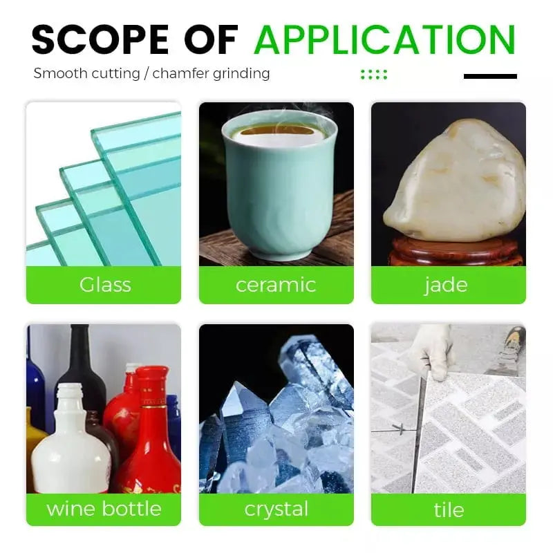 GlassDisc™ – Pour coupe à sec et à l’eau ainsi que des coupes longues et précises [1 + 1 Gratuit]
