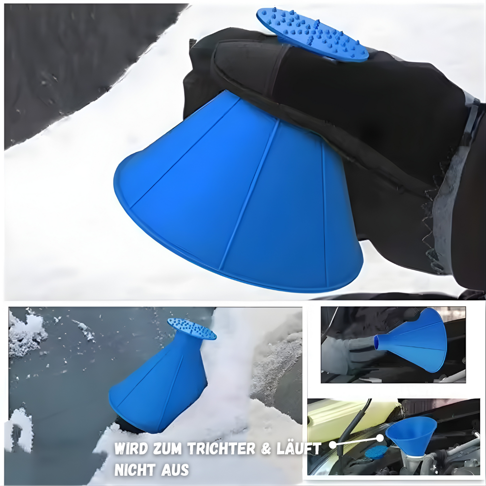 Gratte-givre Conique 2-en-1 avec Entonnoir pour Voiture – Dégivrage Rapide