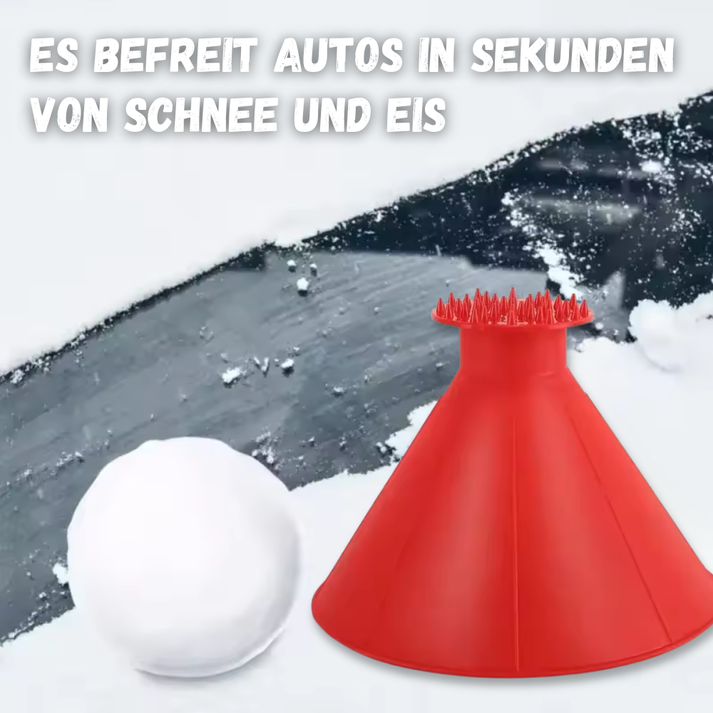 Gratte-givre Conique 2-en-1 avec Entonnoir pour Voiture – Dégivrage Rapide
