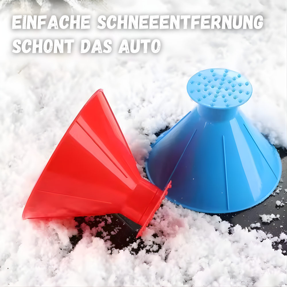 Gratte-givre Conique 2-en-1 avec Entonnoir pour Voiture – Dégivrage Rapide