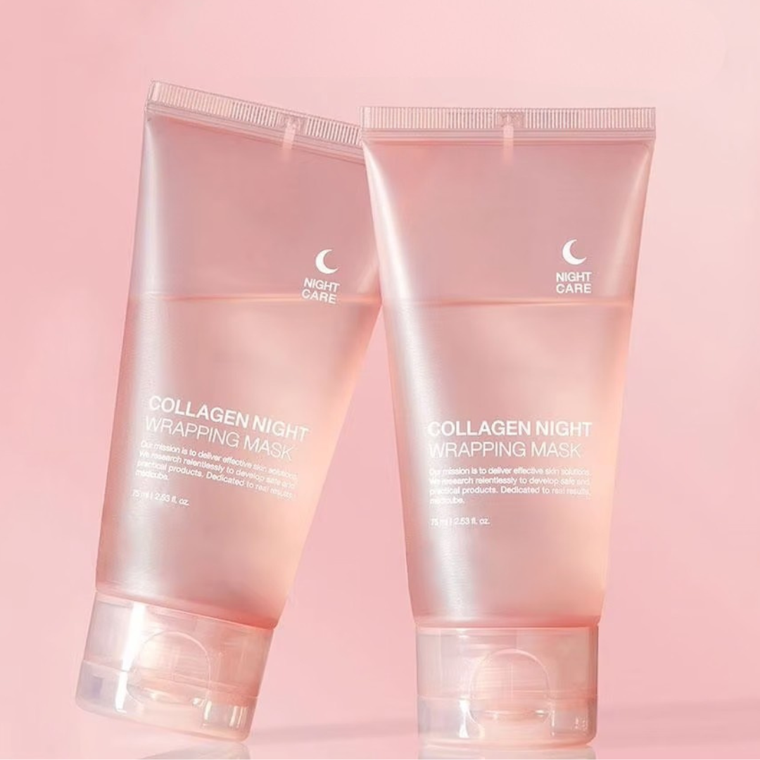 Masque de Nuit Hydrogel au Collagène et Acide Hyaluronique – Soin Visage