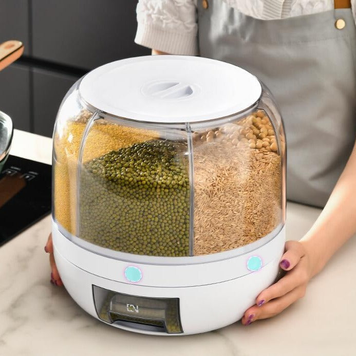 Silo à céréales rotatif avec compartiments hermétiques – Capacité 10 kg