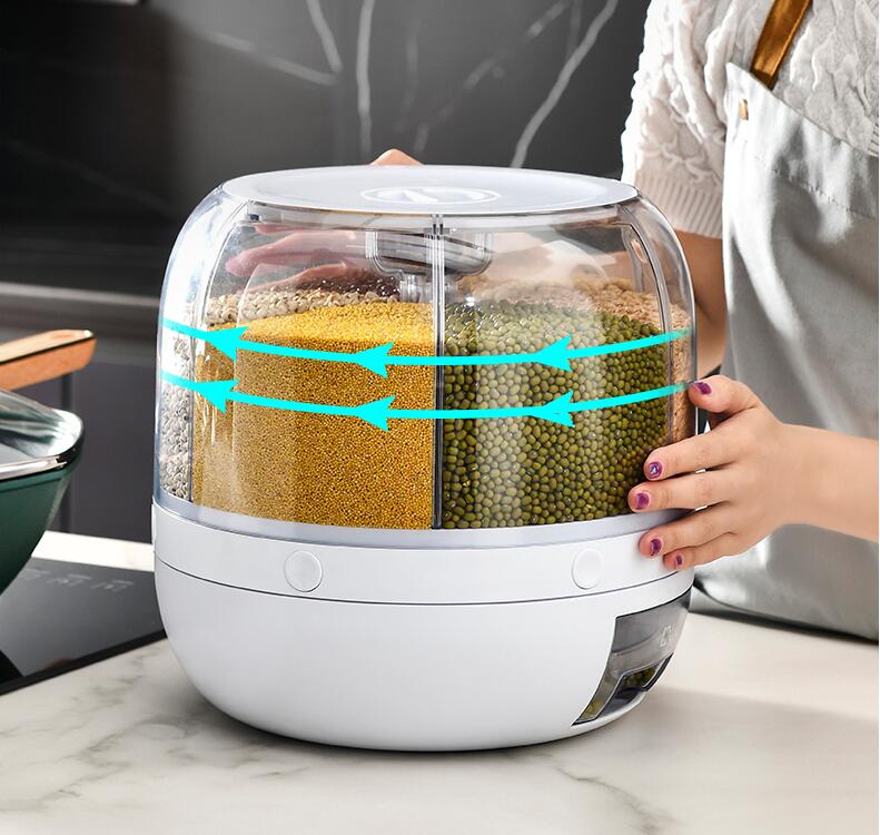 Silo à céréales rotatif avec compartiments hermétiques – Capacité 10 kg