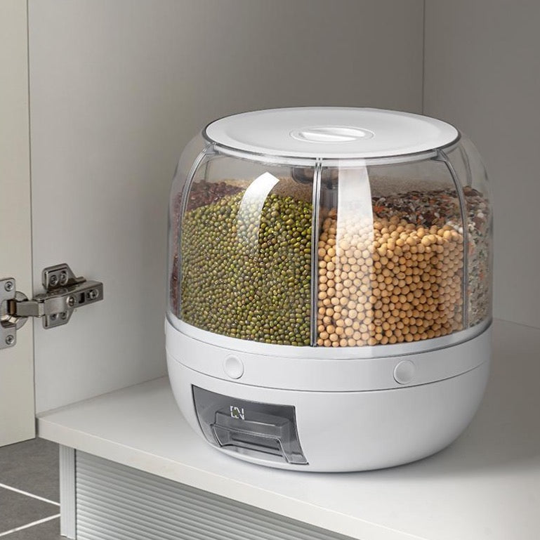Silo à céréales rotatif avec compartiments hermétiques – Capacité 10 kg