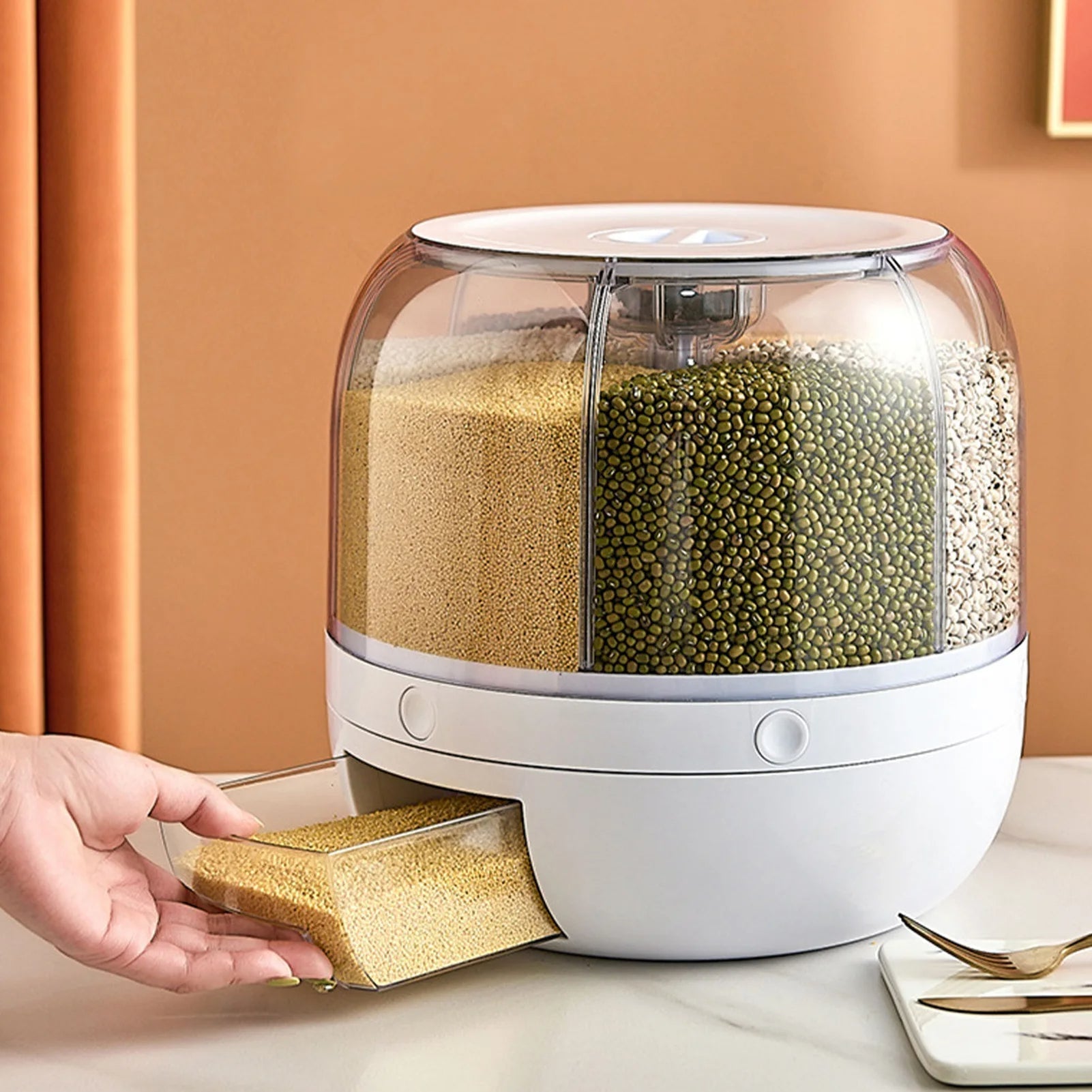 Silo à céréales rotatif avec compartiments hermétiques – Capacité 10 kg