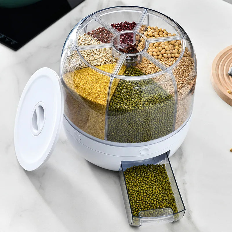 Silo à céréales rotatif avec compartiments hermétiques – Capacité 10 kg