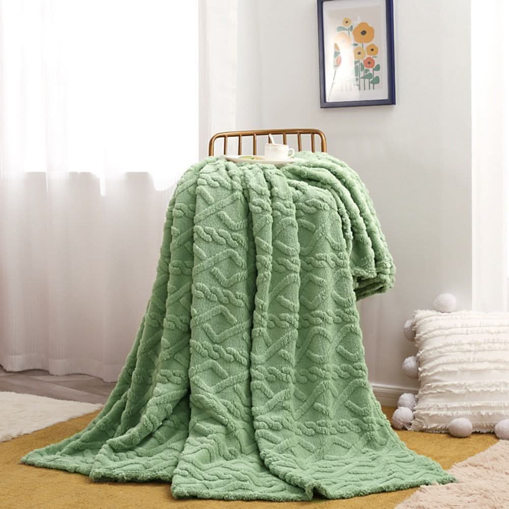Couverture polaire moelleuse avec design 3D – douce et chaude
