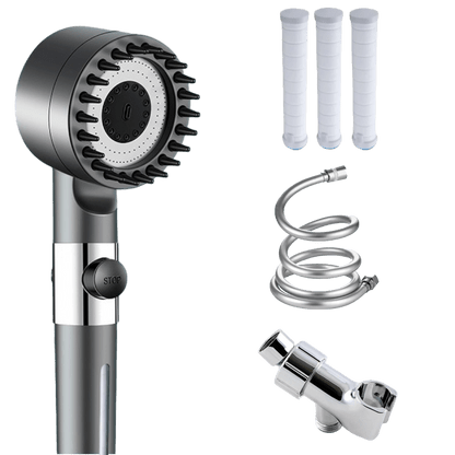 Pommeau de douche massant avec plusieurs modes de jet pour une douche relaxante