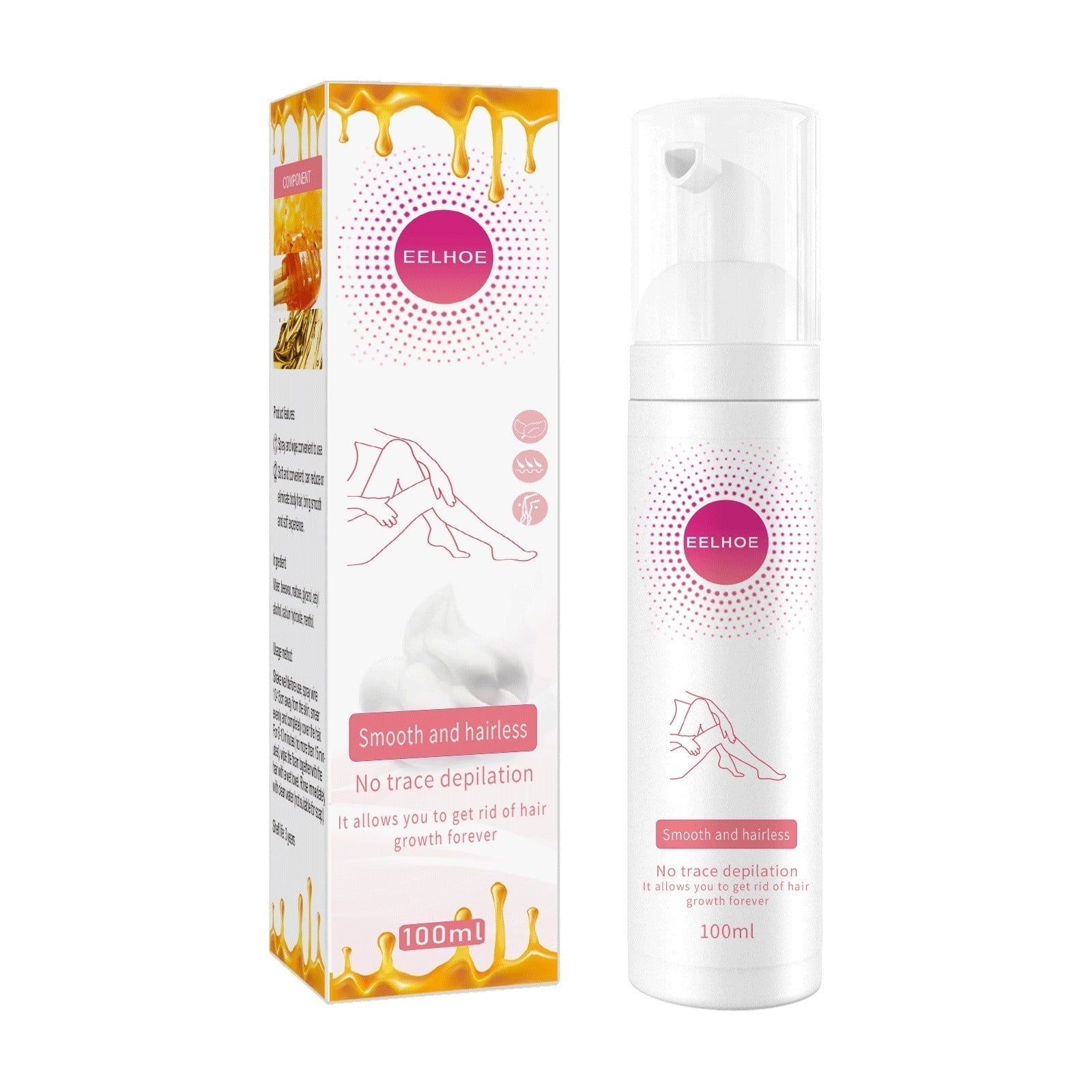 Mousse Épilation Spray à la Cire d'Abeille – Peau Lisse Sans Douleur