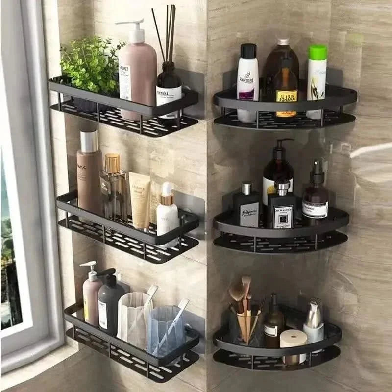 Étagère de salle de bain sans perçage – gain de place et élégante