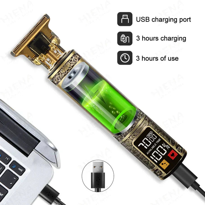 Tondeuse à Cheveux Professionnelle avec Lames de Précision Rechargeables