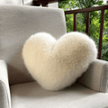 Coussin décoratif cœur à structure en peluche – coussin ornemental doux