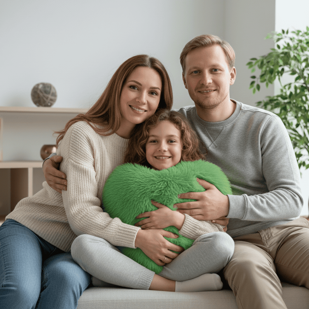 Coussin décoratif cœur à structure en peluche – coussin ornemental doux
