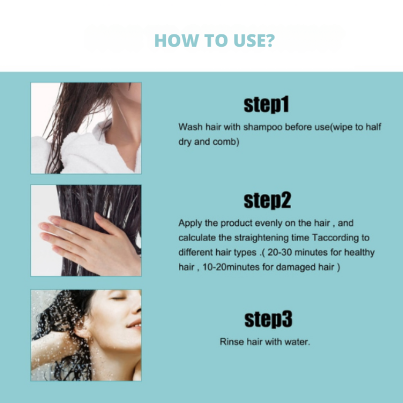 Crème Lissante à la Kératine pour Cheveux Lisses et Brillants
