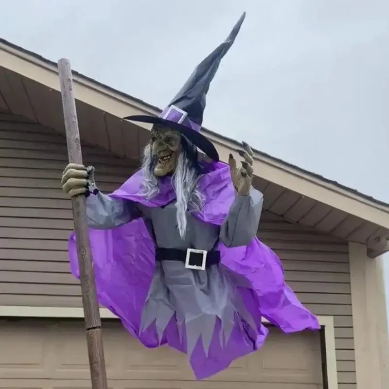 FlyingWitch™ – Halloween-Décor avec lumières effrayantes et effets sonores [50 % de réduction]