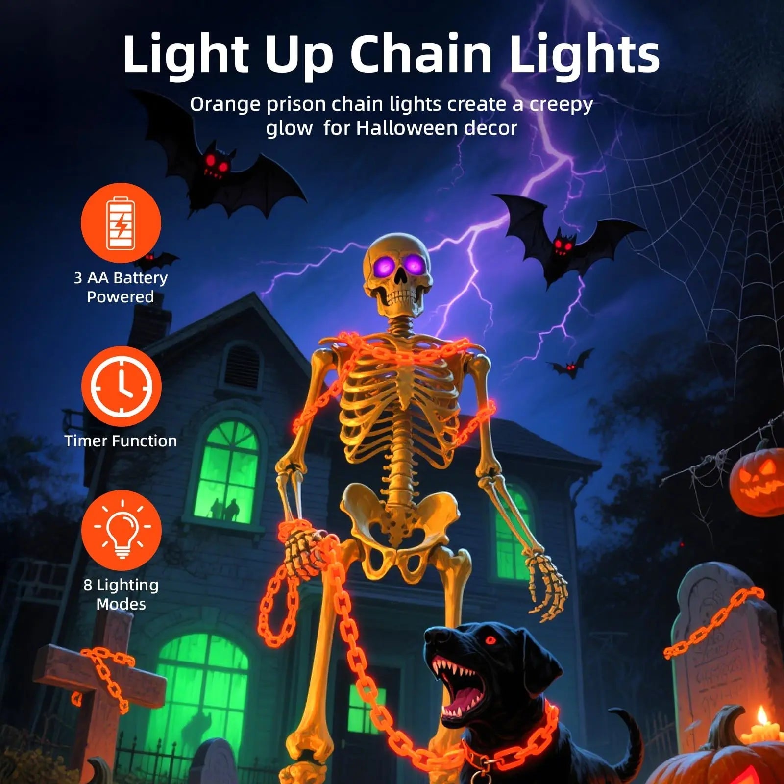 ScaryChain™ – Résistant aux tempêtes, durable et sans risque de court-circuit [50 % de réduction]