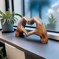 Figurine en bois sculptée à la main – Sculpture décorative en bois naturel