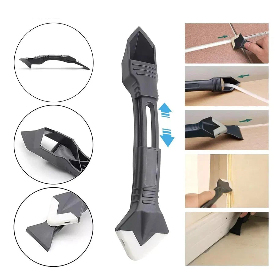 Outil de Lissage et Retrait de Joints Silicone 3-en-1 Multifonction