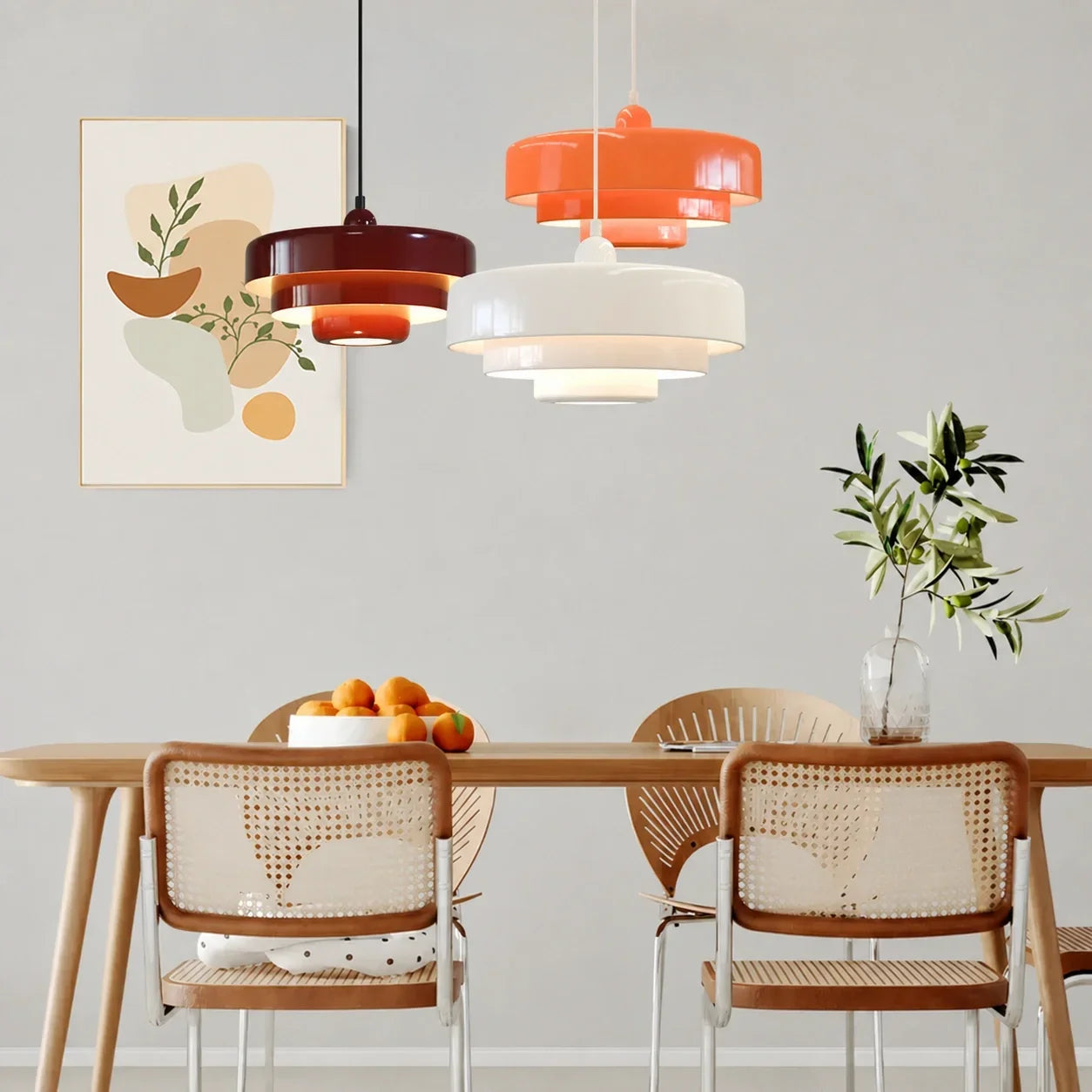Suspension en disques superposés design Macaron à trois niveaux