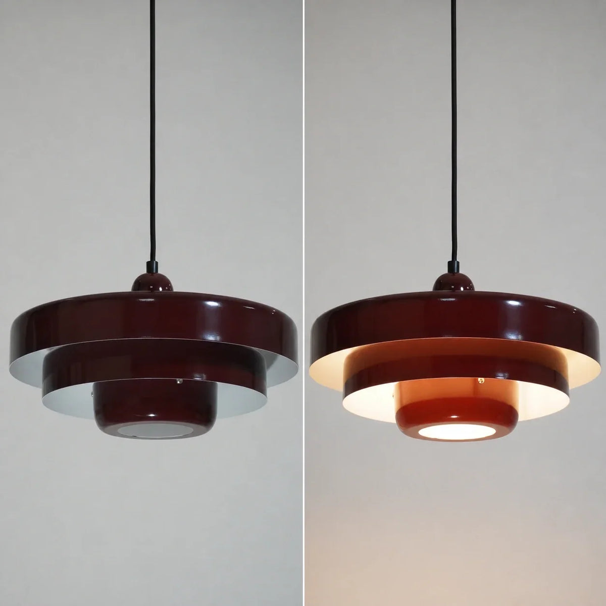 Suspension en disques superposés design Macaron à trois niveaux