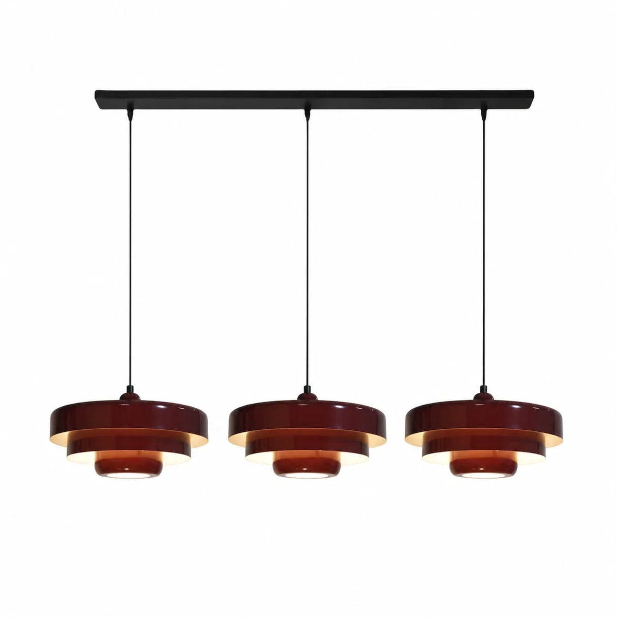 Suspension en disques superposés design Macaron à trois niveaux